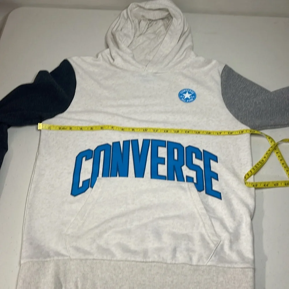 Converse Boys  Gray and Blue Colorblock Hoodie
